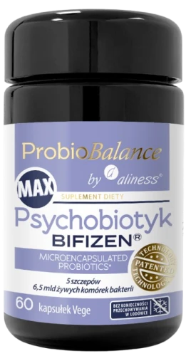 ProbioBalance by Aliness® Psychobiotyk BIFIZEN® MAX 60 kapsułek Vege, Aliness