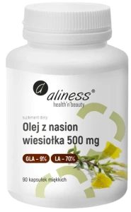 Olej z nasion wiesiołka 500 mg 90 kapsuek, Aliness
