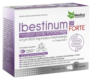 Maślan sodu 1000 mg, Ibestinum FORTE SR 30 kaps, EkaMedica