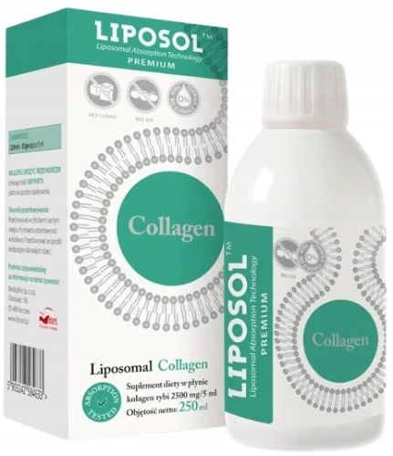 Liposomal Collagen suplement diety w płynie 250 ml, Aliness