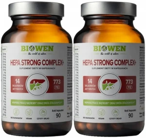 Zestaw 2x - Hepa Strong Complex+ 90 kapsułek, Biowen