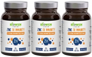 Zestaw 3x - Zinc 3X Immunity 100 kapsułek, Biowen