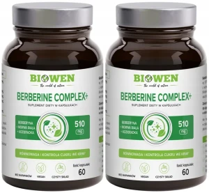 Zestaw 2x - Berberine Complex+ 510 mg 60 kapsułek, Biowen
