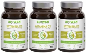 Zestaw 3x - Witamina D3 120 kapsułek, Biowen