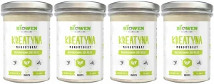 Zestaw 4x - Kreatyna Monohydrat 250g, Biowen