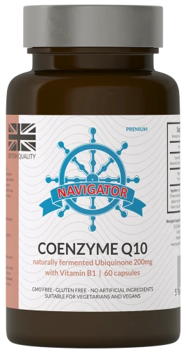 Koenzym Q10 200 mg z Witaminą B1 (Tiaminą), 60 kapsułek, Navigator