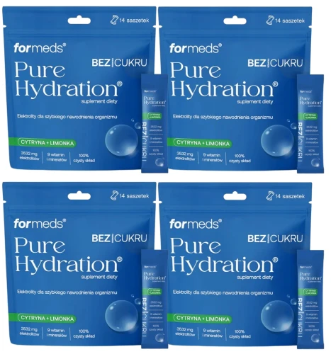 Zestaw 4x - Pure Hydration Cytryna Limonka, ForMeds