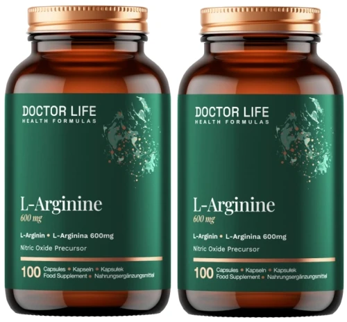 Zestaw 2x - L-Arginine 600mg 100 kaps., Doctor Life