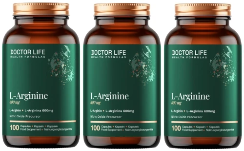 Zestaw 3x - L-Arginine 600mg 100 kaps., Doctor Life
