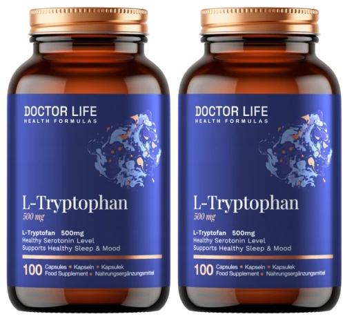 Zestaw 2x - L-Tryptophan 500mg 100 kaps, Doctor Life