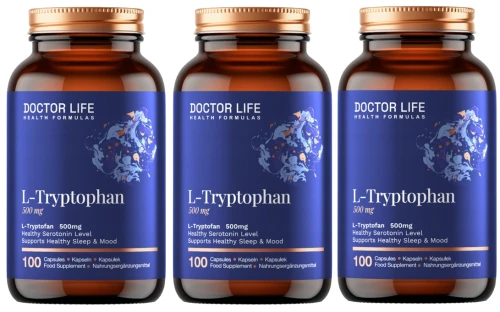 Zestaw 3x - L-Tryptophan 500mg 100 kaps, Doctor Life
