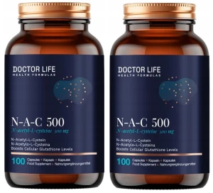 Zestaw 2x - NAC 500 mg – N-Acetyl L-Cysteine 100 kaps., Doctor Life