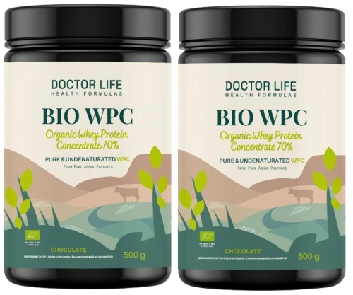 Zestaw 2x - Whey Protein BIO WPC Grass Fed Chocolate 500g., Doctor Life