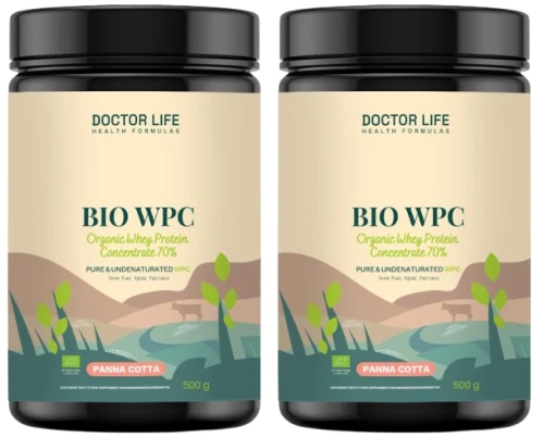 Zestaw 2x - Whey Protein BIO WPC Grass Fed Panna Cotta 500g., Doctor Life