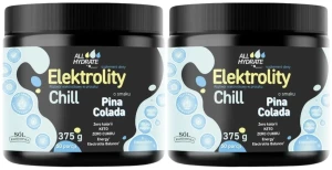 Zestaw 2x - ALLHydrate Elektrolity CHILL smak Pina colada 375g, 50 porcji , Aliness 