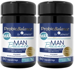 Zestaw 2x - ProbioBalance MAN Balance MAX  60 kapsułek Vege, Aliness