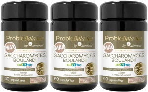 Zestaw 3x - ProbioBalance Saccharomyces Boulardii MAX  60 kapsułek Vege, Aliness
