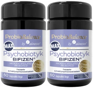 Zestaw 2x - ProbioBalance Psychobiotyk BIFIZEN MAX  60 kapsułek Vege, Aliness