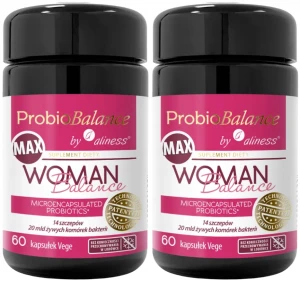 Zestaw 2x - ProbioBalance Woman Balance MAX 60 kapsułek Vege, Aliness