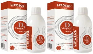 Zestaw 2x - Liposol Witamina D3 4000 IU 250 ml, Aliness