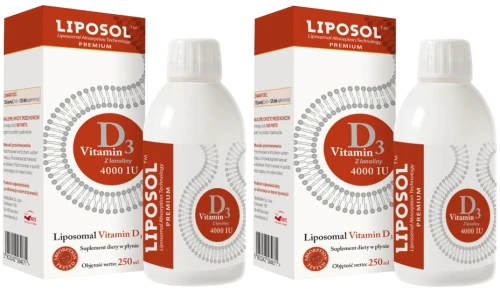 Zestaw 2x - Liposol Witamina D3 4000 IU 250 ml, Aliness