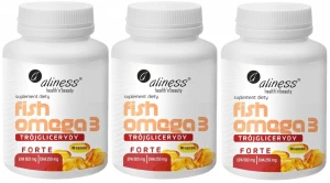 Zestaw 3x - Fish Omega 3 FORTE Trójglicerydy  500/250mg 90 kapsułek, Aliness