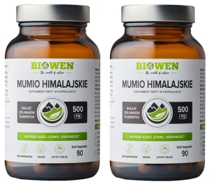 Biowen Mumio Himalajskie Shilajit 586 mg 90 Kapsułek – Wsparcie Energii i Witalności, Zestaw 2 szt.