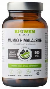 Biowen Mumio Himalajskie Shilajit 586 mg 90 Kapsułek – Wsparcie Energii i Witalności