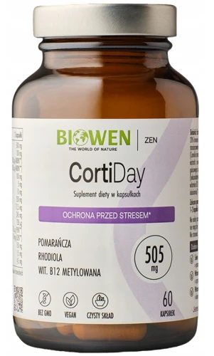 Cortiday - kortyzol dzień - 60 kapsułek, BIOWEN