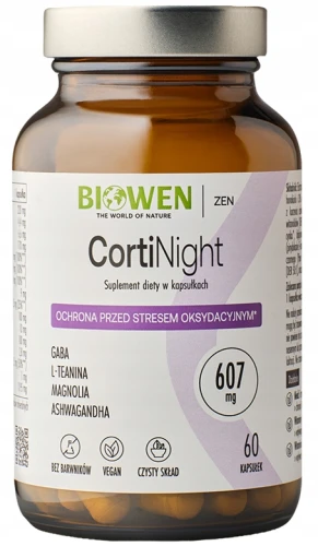 Cortinight - kortyzol noc - 60 kapsułek, BIOWEN