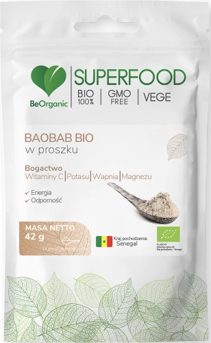BeOrganic, Baobab BIO w proszku 42g, Medicaline