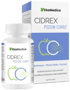 EkaMedica CIDREX Poziom Cukru 60 Kapsułek – Wsparcie Prawidłowego Metabolizmu Glukozy