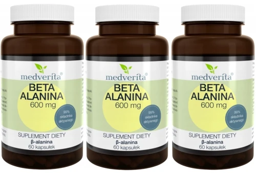 Zestaw 3x - Beta Alanina 600 mg 60 kaps., Medverita (id: 8550)