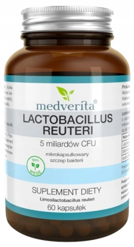 Lactobacillus reuteri 5 mld 60 kaps., Medverita (id: 8558)