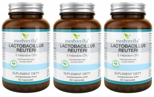 Zestaw 3x - Lactobacillus reuteri 5 mld 60 kaps., Medverita (id: 8560)