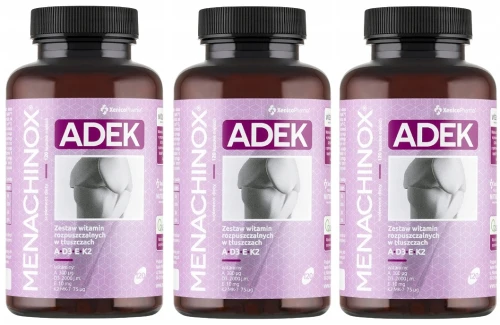 Zestaw 3x - Menachinox ADEK, 120 kaps. softgel, Xenico (id: 8588)