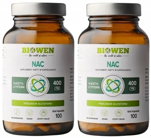 Zestaw 2x - NAC 400mg - 100 kapsułek, Biowen