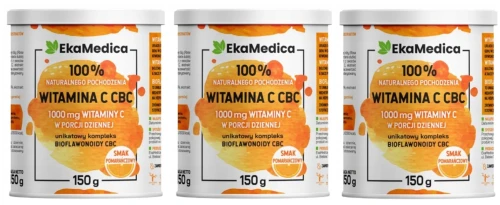 Zestaw 3x - Witamina CBC POMARAŃCZ 150g , EkaMedica