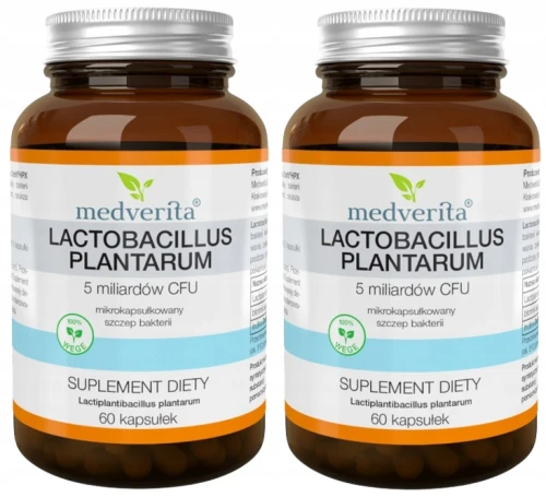 Zestaw 2x - Lactobacillus plantarum 5 mld 60 kaps., Medverita (id: 8623)