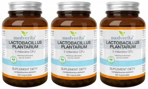 Zestaw 3x - Lactobacillus plantarum 5 mld 60 kaps., Medverita (id: 8624)