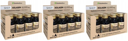 Zestaw 3x - SHOT kolagen 15 000 mg 8x0,1L, EkaMedica (id: 8633)
