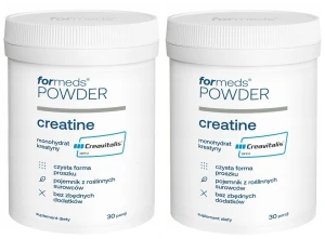 ForMeds POWDER CREATINE 2x – Kreatyna Monohydrat w Proszku na Siłę i Masę Mięśniową, Zestaw