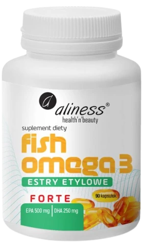 Fish Omega 3 FORTE Estry Etylowe 500/250mg, Aliness - 90 KAPSUŁEK (id: 8655)