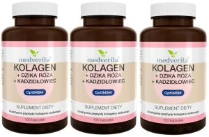 3 x Kolagen + Dzika Róża + Kadzidłowiec + MSM 100 kaps, Medverita