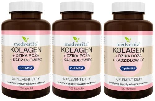 3 x Kolagen + Dzika Róża + Kadzidłowiec + MSM 100 kaps, Medverita (id: 7104)