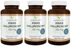 3 x Kwas hialuronowy 200 mg 100 kapsułek, Medverita