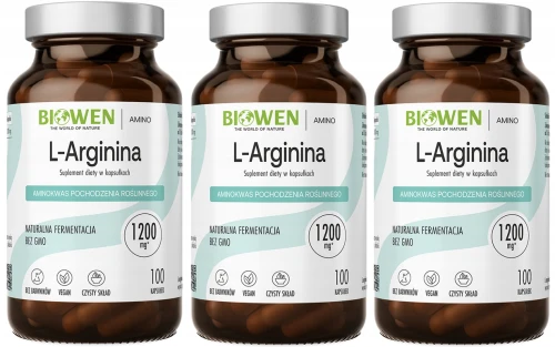 Zestaw 3x - L-arginina - 100 kapsułek, Biowen (id: 8785)