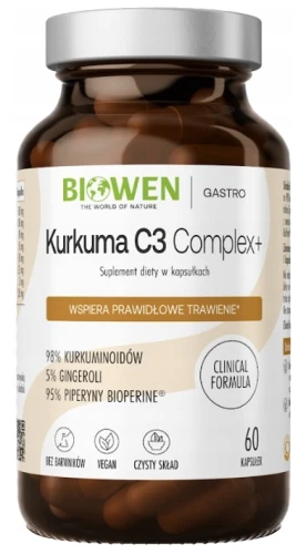 Kurkuma C3 Complex+ 60 kapsułek, Biowen (id: 8805)