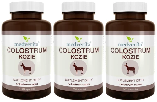 3 x Colostrum Kozie 500 mg 100 kapsułek, Medverita (id: 7209)