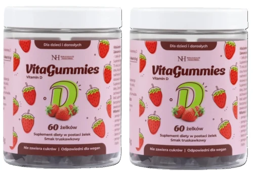 Zestaw 2x - Noble Health VITAGUMMIES VITAMIN D - żelki na Zdrowe Kości i Odporność (id: 8813)